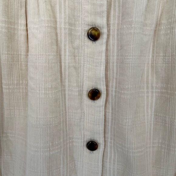 Callahan Creme Kira Tortoise Button Front Skirt & Fiona Button Up Matching Set - Picture 9 of 13